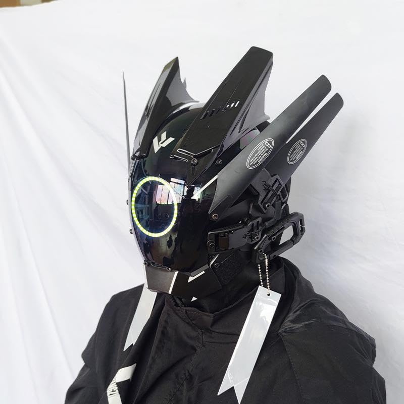 Amazon.co.jp: 近未来的サイバーパンクマスクコスプレ円形LED発光 Amazon.co.jp: 近未来的サイバーパンクマスクコスプレ円形LED発光